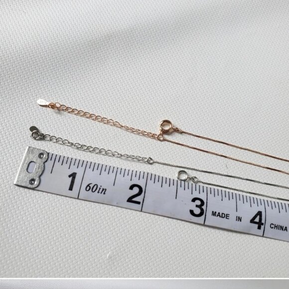 Sterling Silver Pendant Bar Necklace - Picture 8 of 11